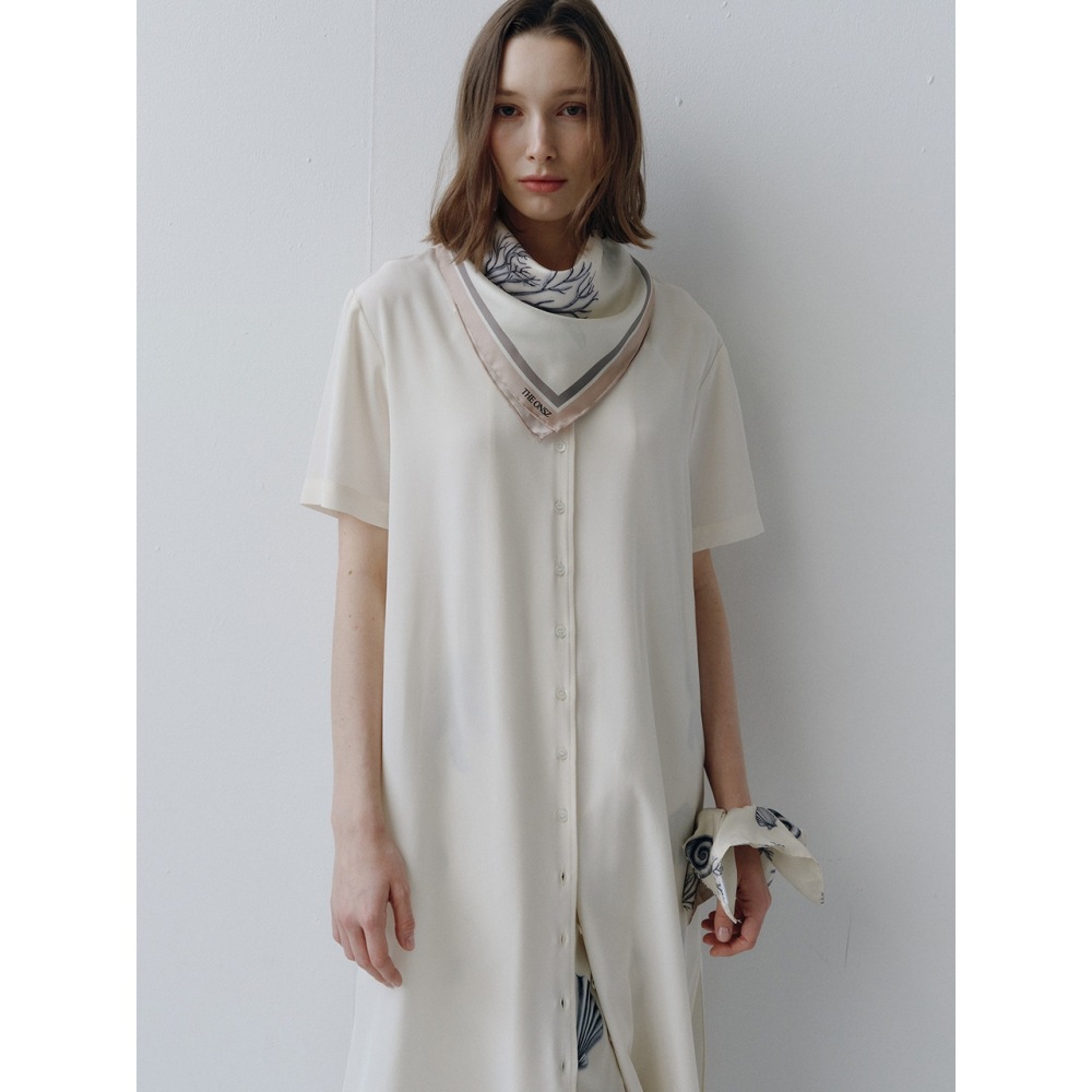 ザ・オンズシルクルースフィット Vネックシャツドレス