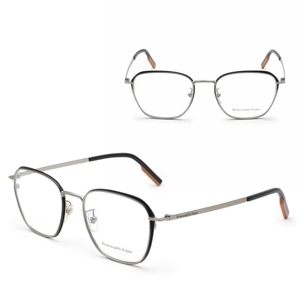 フレームのみ EZ5210-D/V 014 52 Ermenegildo Zegna メガネ 眼鏡 フレームのみ アジアンフィット マットシルバー