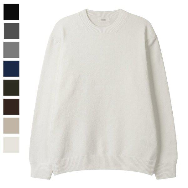 男性ベロアベルベットラウンド長袖ニット SG-KN-Q083-アイボリー
