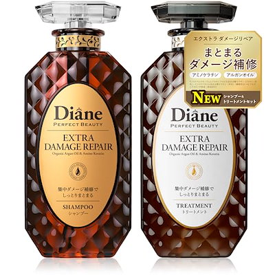 他サイト： Diane(ダイアン) シャンプー&トリートメント [ダメージ補修] フローラル&ベリーの香り パーフェクトビューティ エクストラダメージリペア セット 450ml×2の商品画像