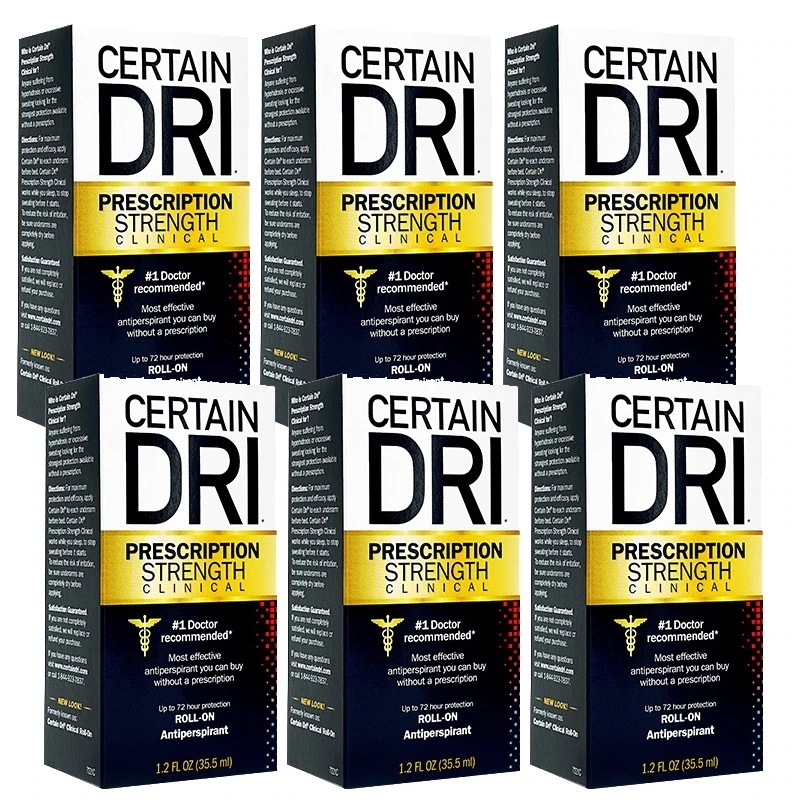 サーテンDRI ロールオン 35.5ml 6本 CertainDRIRoll-On サーテンドライ 制汗剤 ロールオンタイプ 脇汗 汗 臭い デオドラント 海外発送 日時指定不可 ヤマト国際便発送