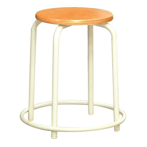 スタッキング スツール 外リング付き 同色5脚セット ナチュラルミルキーホワイト RW-3W 幅41.5cm 日本製 ラウンドスツール 35,876円