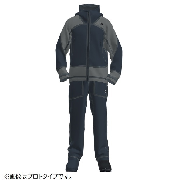 ダイワ レインウェア DR-2326 スプレーガードレインスーツ ブラックグレー L