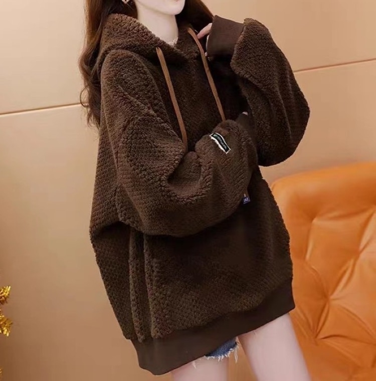 パーカー レディース トップス トレーナー スウェット プルオーバー フード ボアパーカー ビッグシルエット プルオーバー 長袖 もこもこ フード付き ポケット シンプル カジュアル おしゃれ