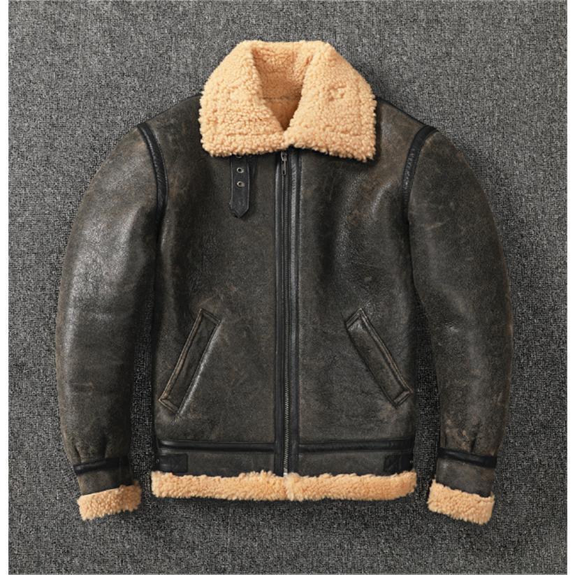 ムートンジャケット　ボアジャケット　ムートコート　B3 フライトジャケット 革ジャン　Ｂ-3　本革フライトジャケット　本革 羊革　本皮 メンズ 　防寒