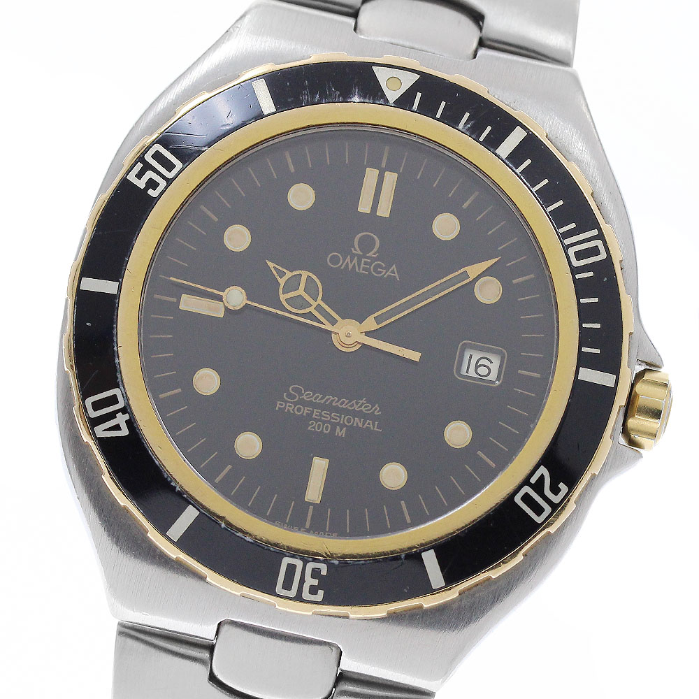 オメガ OMEGA シーマスター200ｍ YGベゼル ラージサイズ クォーツ メンズ _955301【中古】