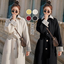 *新品入荷*リニューアル再販選べる/全4colorロングチェスターコート ガウンコート 韓国ファッション ロングチェスターコート アウター/クラシックハンドメイドコート 良質生地着痩せ フォーマル