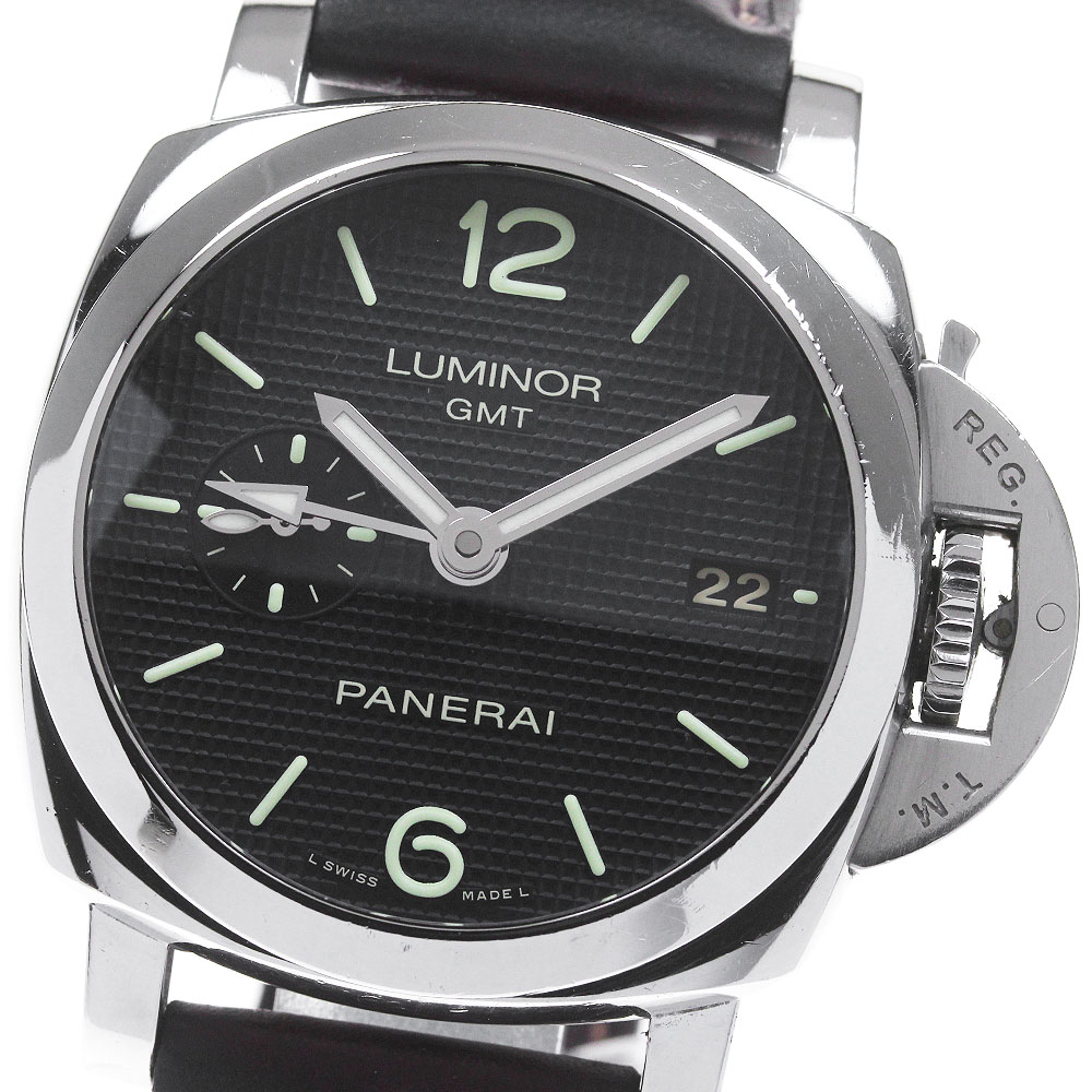 パネライ PANERAI PAM00535 ルミノール1950 3デイズ アッチャイオ GMT 自動巻き メンズ _849834【中古】