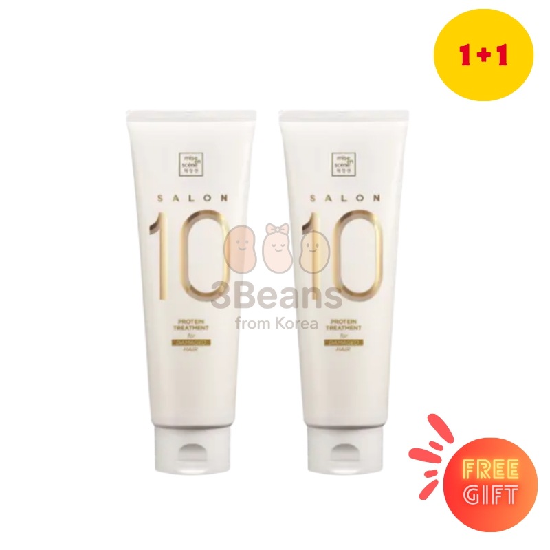 [デイリー集中ケア 1+1] サロン10トリートメント(ダメージヘア用)/髪質 改善 枝毛 ハリ まとまり ヘア ツヤ髪 集中補修 なめらか カラー ダメージケア ブリーチ毛 プロテイン 韓国 ヘア