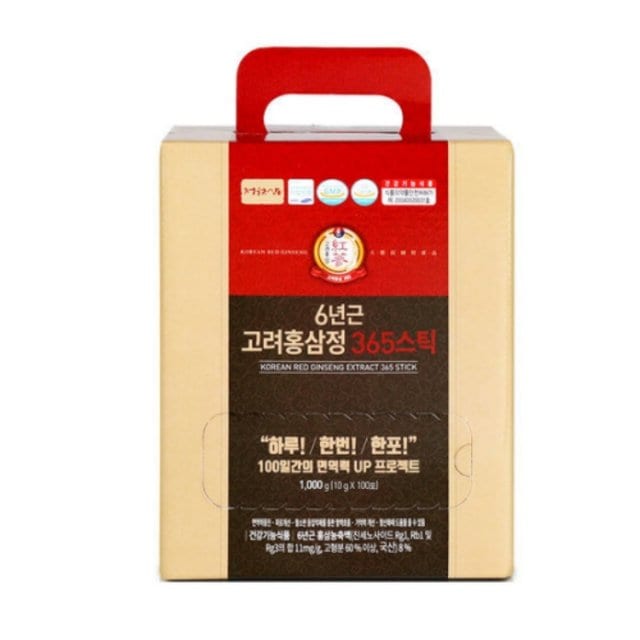 ジョンウォンサム 6年根 高麗 紅参精 365 スティック 10g x 100個 (朝鮮人参/高麗人参/健康食品/ギフトセット)