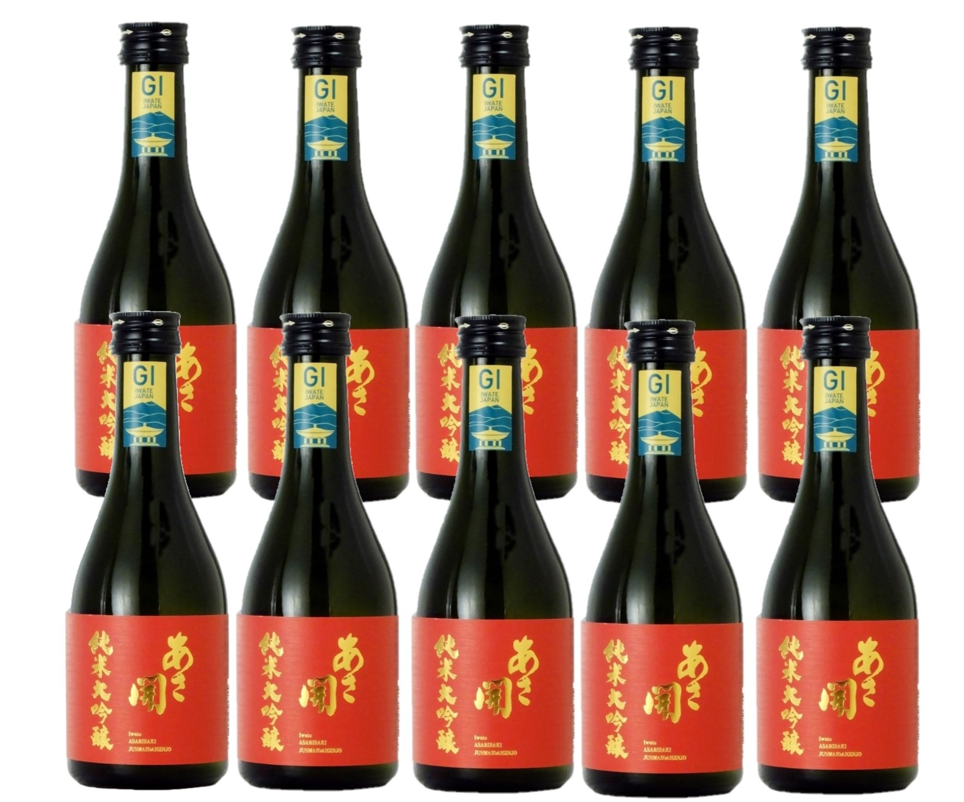 【送料無料】 日本酒 あさ開 純米大吟醸 赤ラベル 300ml×1ケース/10本