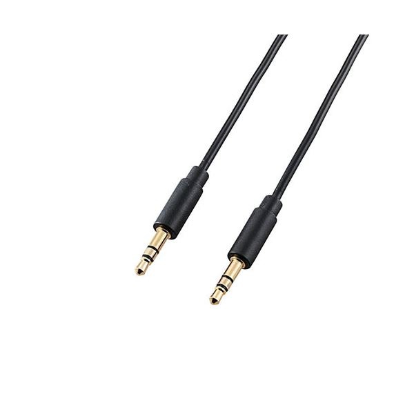(5個セット) エレコム AVケーブル/ミニコンポ用/3.5φオーディオケーブル/ブラック/1.0m DH-MMCN10X5