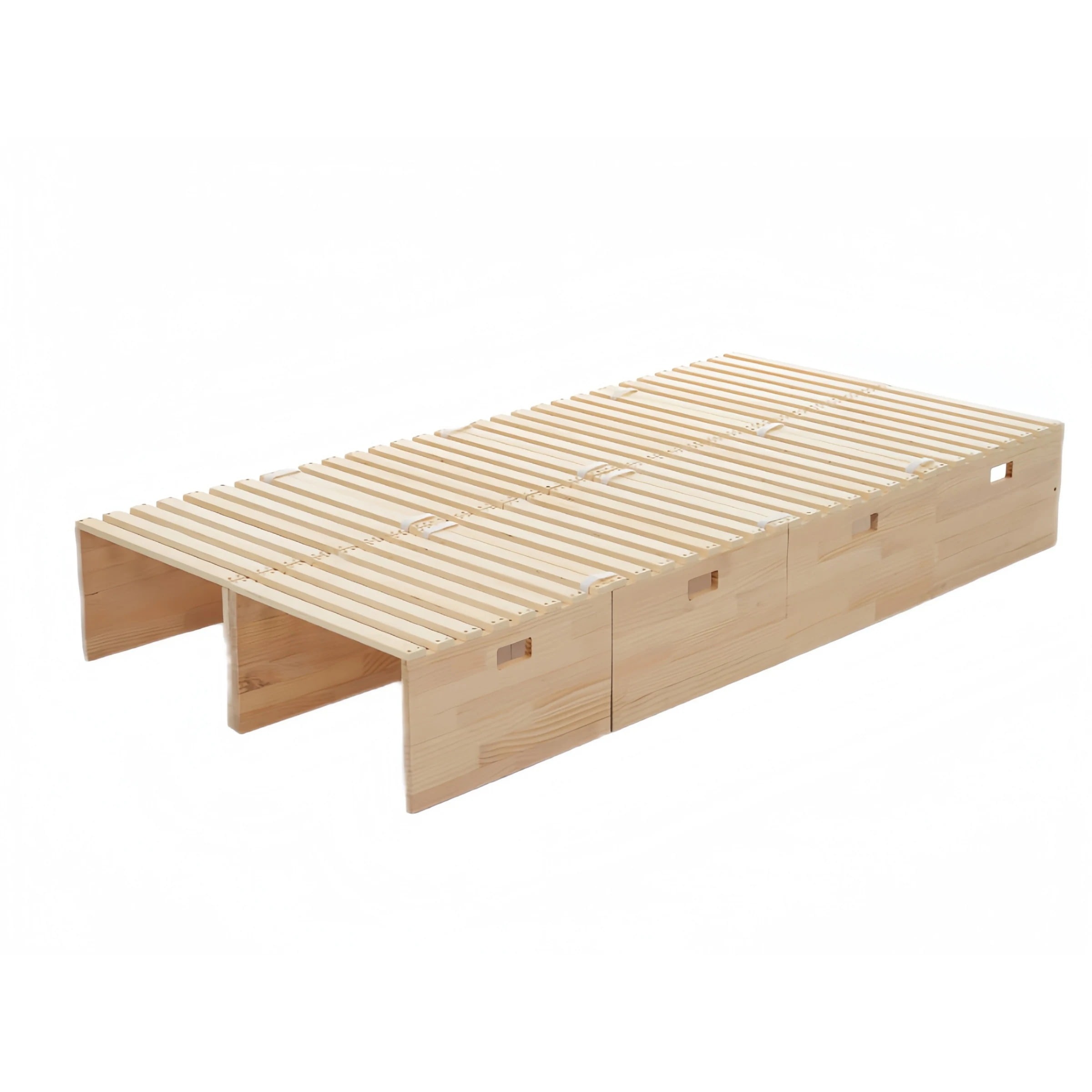 63【 ハイタイプ】【パレットベッド×8枚】パレットベッド 天然木 すのこベッド ローベッド 木製 おしゃれ　お掃除ロボット対応　分割 ベッドフレーム