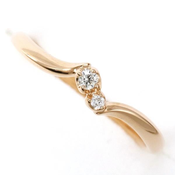4℃ K10PG リング 指輪 9.5号 ダイヤ 総重量約1.3g ジュエリー 中古 15,130円