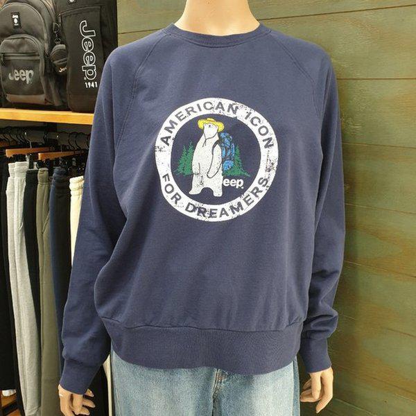 JO3TSF835 ネイビー女性専用ベアマントゥーワンTシャツ_SC