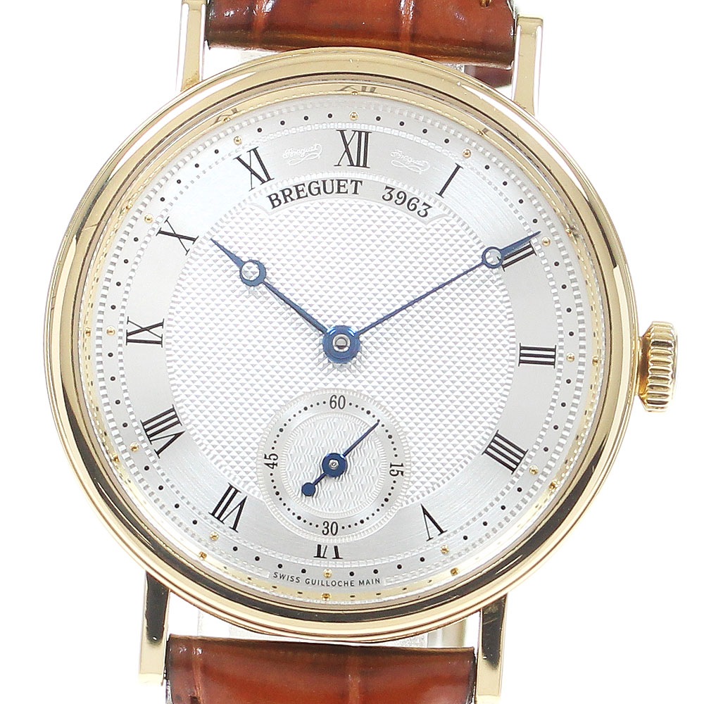 ブレゲ Breguet 5907 クラシック K18YG スモールセコンド 手巻き メンズ 保証書付き_837215【中古】