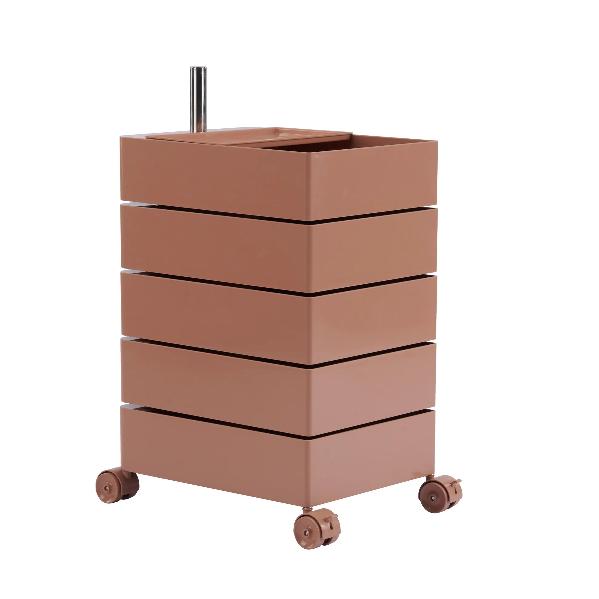 158【ピンク・ 5段】ワゴン キャスター付き ブレーキ付き おしゃれ トレイ キッチンワゴン 回転式 収納 ベビーワゴン キッチン収納 ラック サイドワゴン キッチン ドレッサー キッチンストッカー