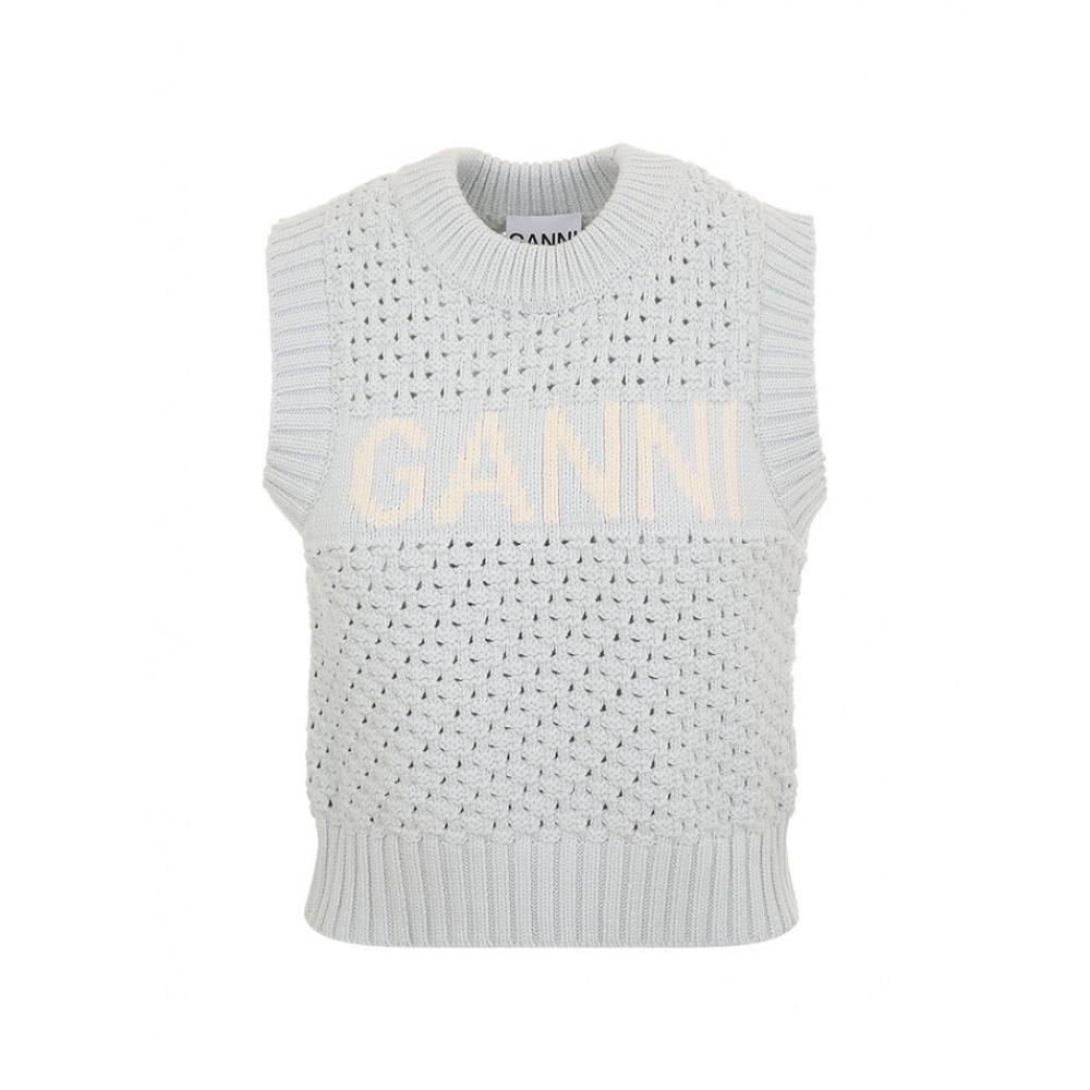 25SS K2348 628 ギャニロゴコットンイリュージョンスブルーベスト