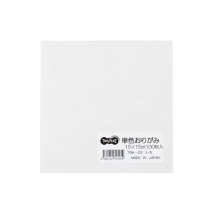 (まとめ) TANOSEE 単色おりがみ しろ 1パック（100枚） (×30セット)
