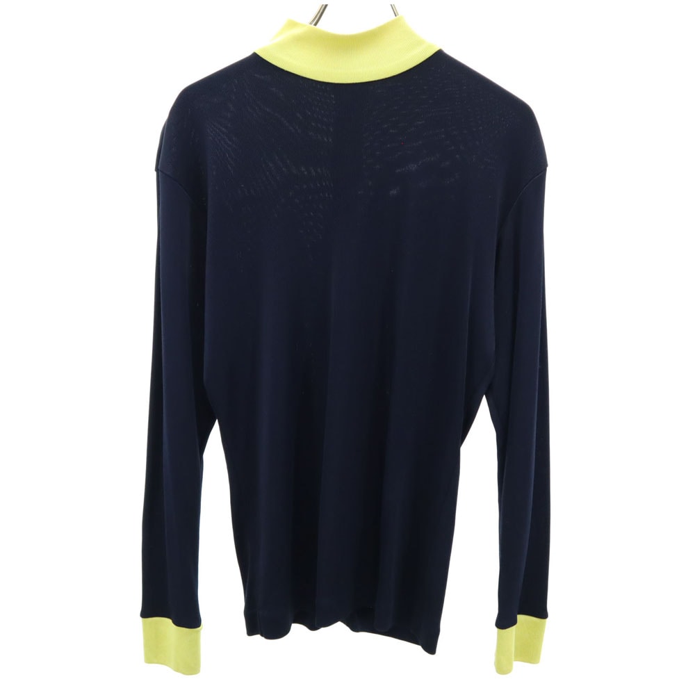 80s 日本製 筆タグ ヴィンテージ 長袖 カットソー M ネイビー レディース