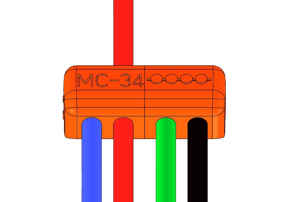 MC-34(100個), 1.25-2.5mm2(AWG16-14) - 1.25-2.5mm2(AWG16-14), アルファオ コネクタ