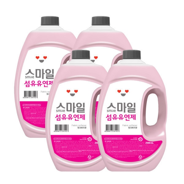 スマイル 柔軟剤 ピンクローズの香り 2.5L x 4個