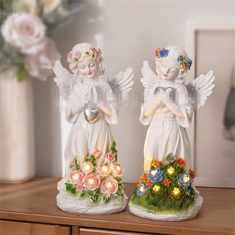 祈りの天使　置物　天使　癒やし　美少女像　インテリア　装飾品