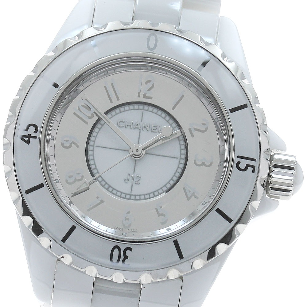 シャネル CHANEL H4861 J12 ミラー 33MM クォーツ レディース 良品 _874530【中古】