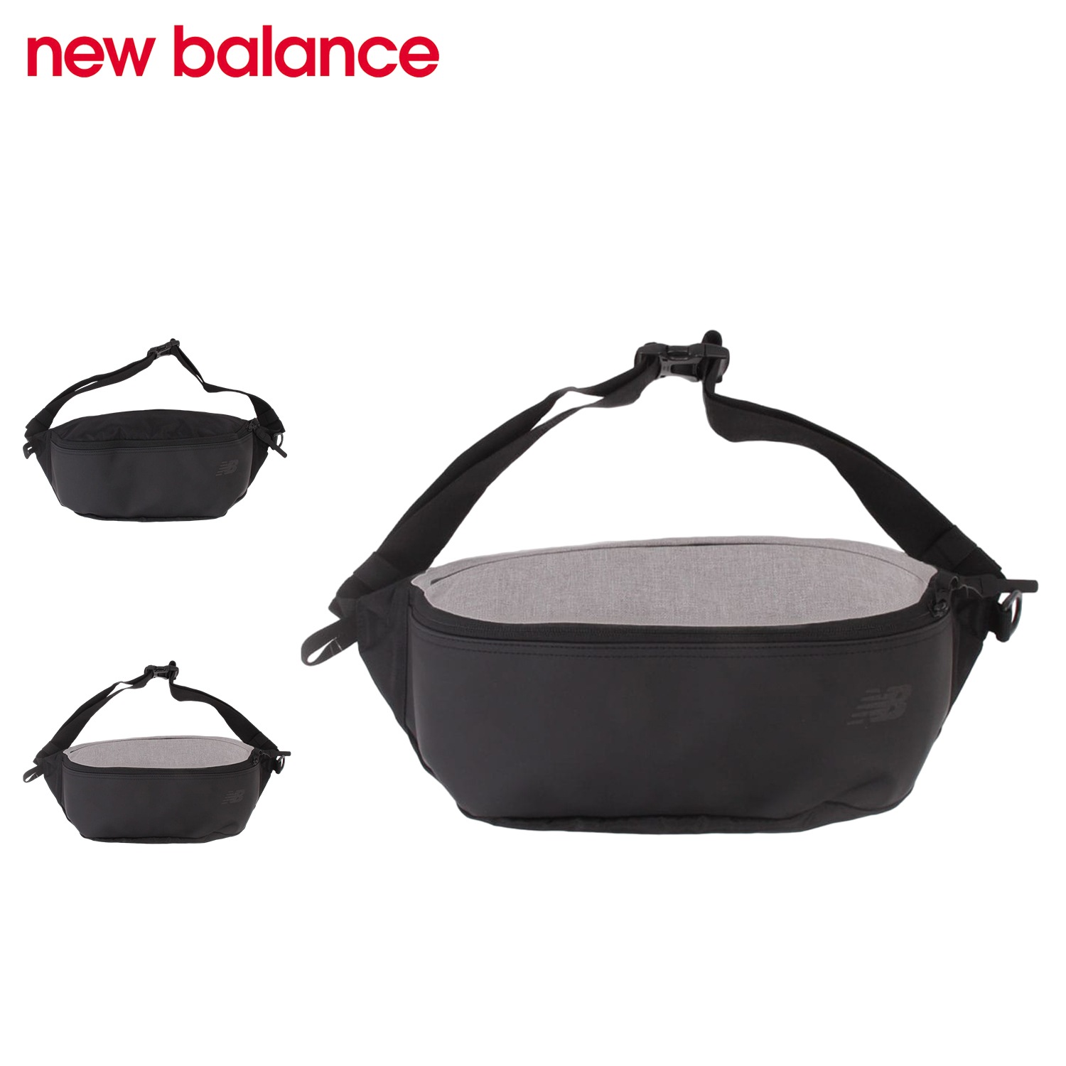 ウエストバッグ ボディバッグ ワンショルダー メンズ レディース ブラック グレー 黒 LAB45704