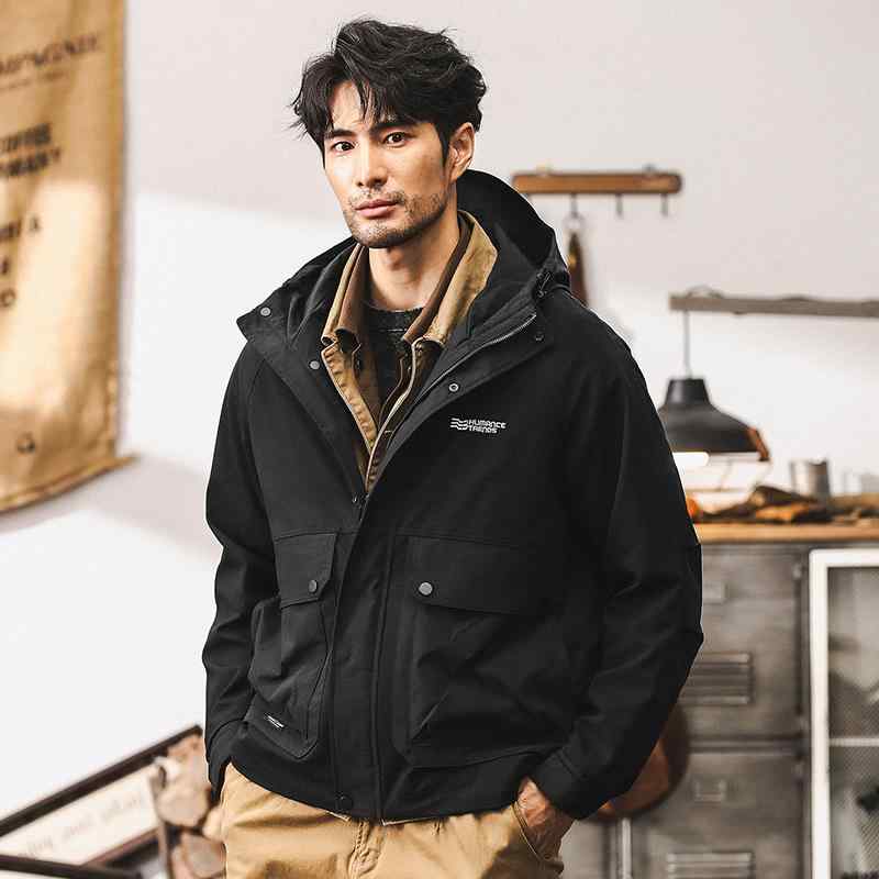 秋冬 メンズ 服 シンプル ファッション オシャレ 大人 かっこいい 大きいサイズ ストリート 紳士服 アメリカン レトロ ワークウェア ジャケット アウトドア 通勤ウェア