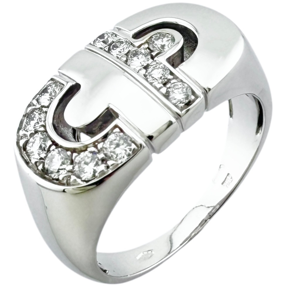 リング 指輪 16号 18金 K18ホワイトゴールド ダイヤモンド 中古 美品 110,000円