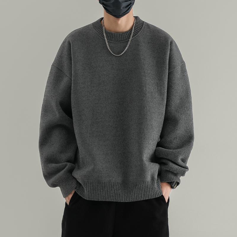 メンズ ファッション 服 男性用 オシャレ シンプル 大人 かっこいい 大きいサイズ ストリート 紳士服 セーター ベルベット 厚手 ニット セーター オール ワン ベルベット ラウンドネック シャツ