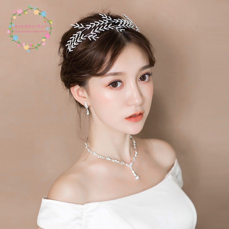 安い購入 ウエディング パーティ 結婚式 イヤリング ネックレス クラウン ティアラ 花嫁 安い ヘッドドレス ドレス Naturecorners Co Th