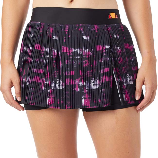 海外サイズ エレッセ(ellesse) レディース BLISS ブリス プリント スカート SCT19302-943 ブラック×プリント(24y3mテニス)