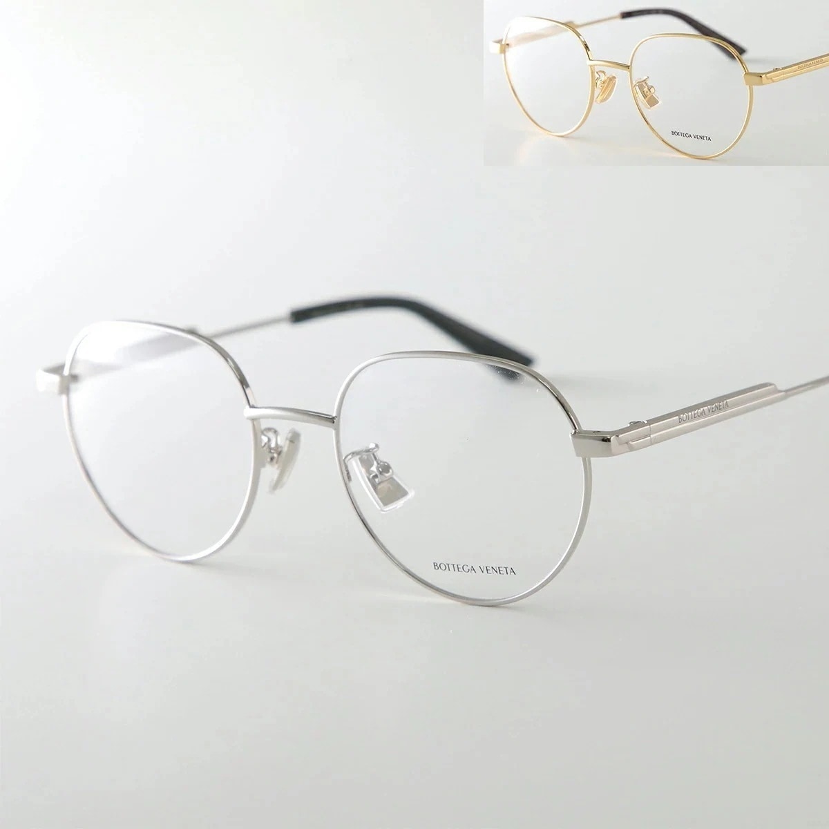 BOTTEGA VENETA ボッテガヴェネタ メガネ BV1239O レディース ボストン型 メタルフレーム 細フレーム クリングスタイプ ロゴ アイウェア カラー2色