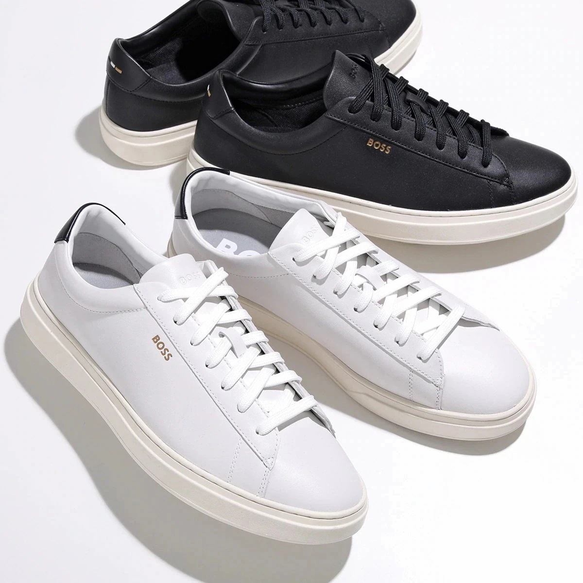 HUGO BOSS ヒューゴボス スニーカー 50536480 メンズ ローカット レザー ロゴ ラウンドトゥ シューズ 靴 カラー2色