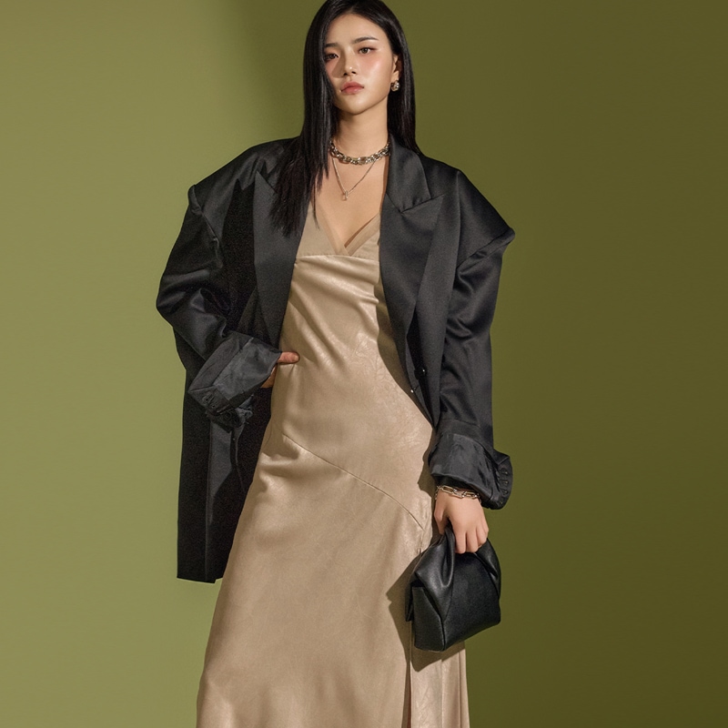 J9225 シャイニング オーバーフィット ダブル ジャケット