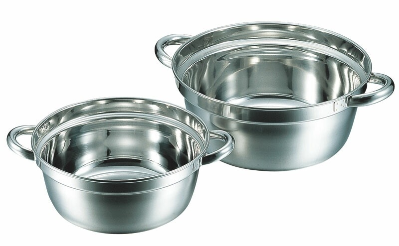 大屋製作所 18-8ステンレス 段付料理鍋 30cm ｜大屋製作所 18-8ステンレス 段付料理鍋 30cm｜両手鍋