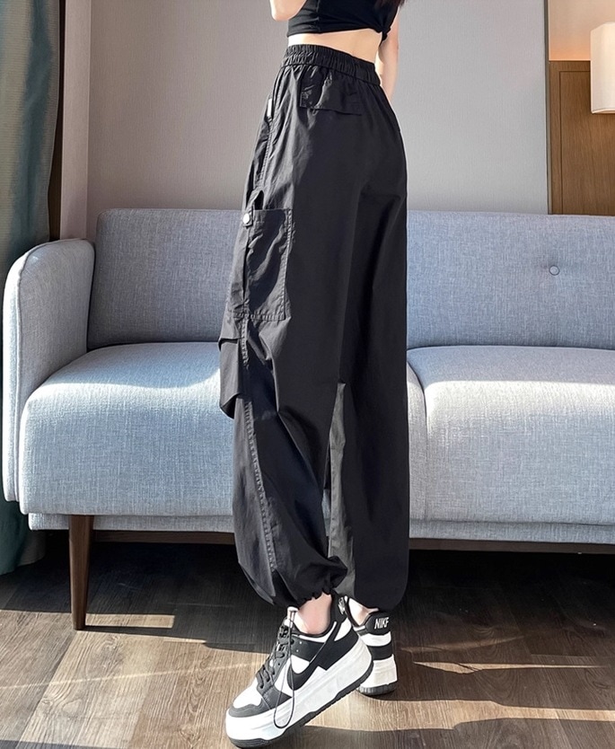 レディース パンツ ボトムス ワークパンツ フルレングス ストリート ポケット ドロスト シンプル カジュアル おしゃれ かっこいい こなれ感 ラフ ボーイッシュ スポーティー 個性的 クール 主役級