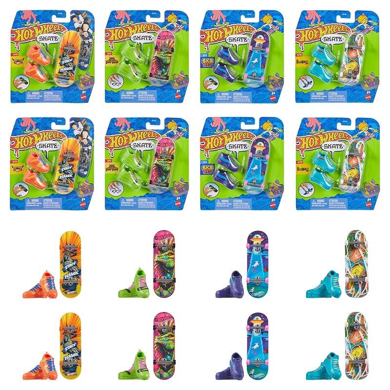 ホットウィール(Hot Wheels) スケート ベーシックシリーズ アソート 乗り物おもちゃ シューズ付き指スケ16ケ入 BOX販売 5歳から マルチ 987C-HGT46