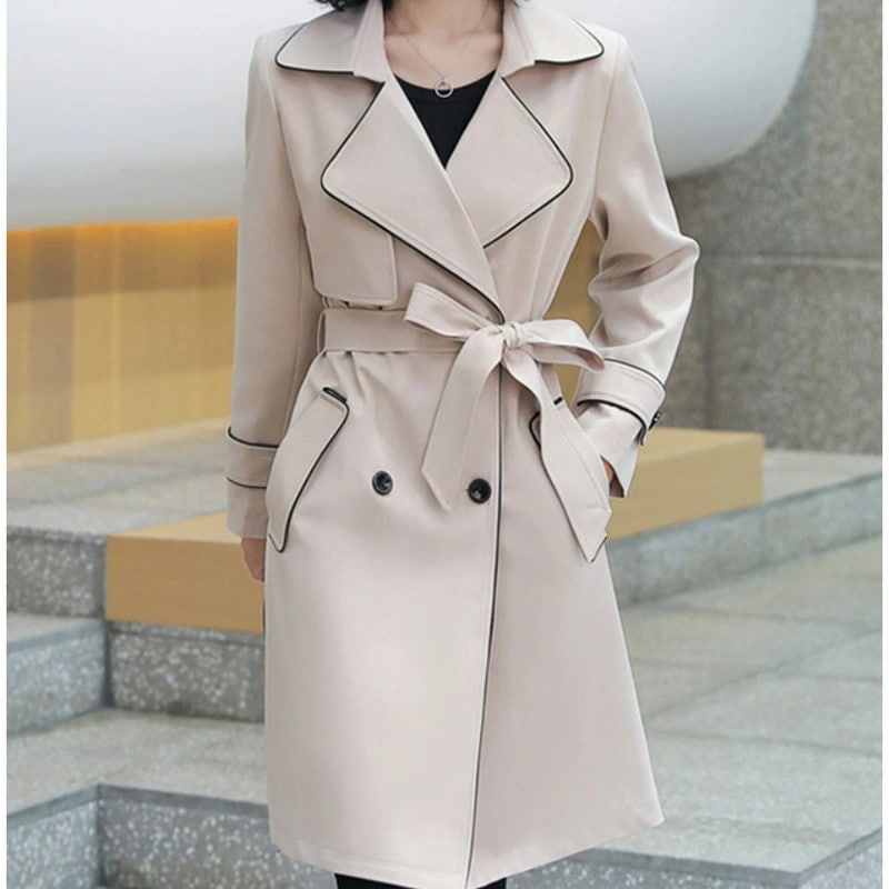 トレンチコート レディース スプリングコート ベルト付き アウター コート 春秋冬 ロング丈 アウター 秋コート 無地 長袖 カジュアル ジャケット 大きいサイズ ロングコート 羽織り ブルゾン 通勤