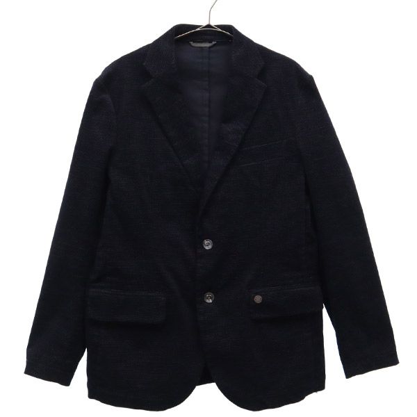 総柄 テーラードジャケット 46 ネイビー メンズ