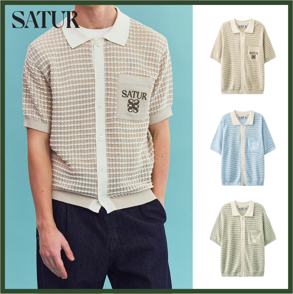 Skashi Collar Half Knit Cardigan