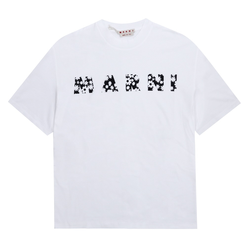 マルニ フラワーロゴ メンズ 半袖Tシャツ HUMU0223IP
