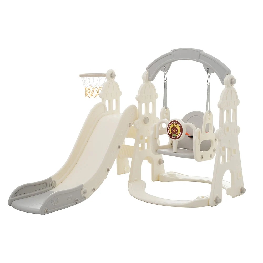 ベビー向けおもちゃその他折りたたみ可能 室内 大型遊具 1-5歳 すべりだい バスケットゴール バスケットボール スウィング 遊具 組立簡単 室内遊具 家庭用 すべり台 キッズパーク キッズ 滑り台