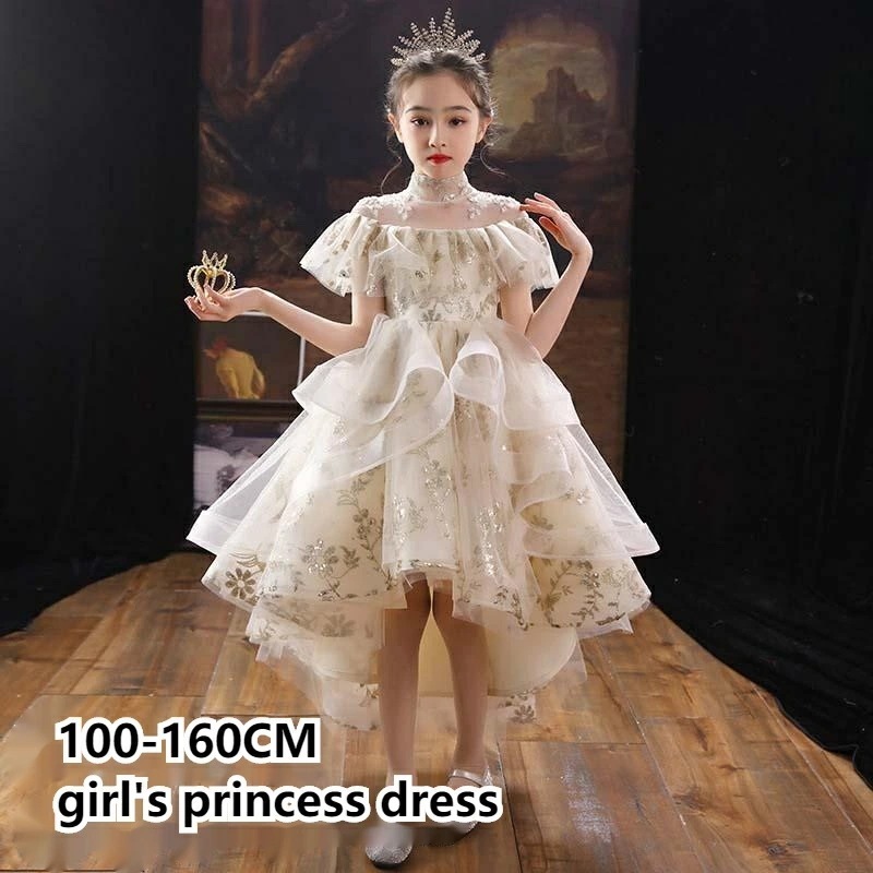 【TIME HOLDER】子供ドレス 女の子 ピアノ 発表会 レースドレス ワンピース 子供 ドレス フォーマル 子ども 誕生日会 ロングドレス ショートドレス キッズ ドレス 結婚式 七五三 ジュニ