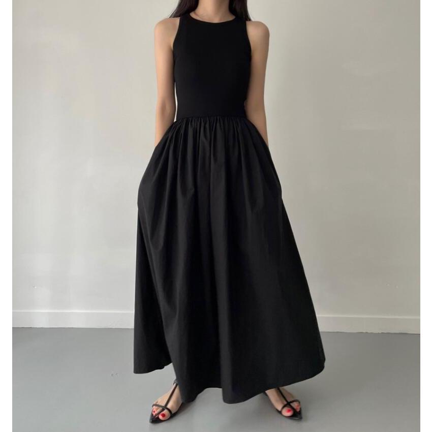 ワンピース ロングワンピース レディース きれいめ 切り替え 袖なし タンクトップ キャミワンピース サロペット ノースリーブ 春 夏 Aライン30代 40代 6,236円