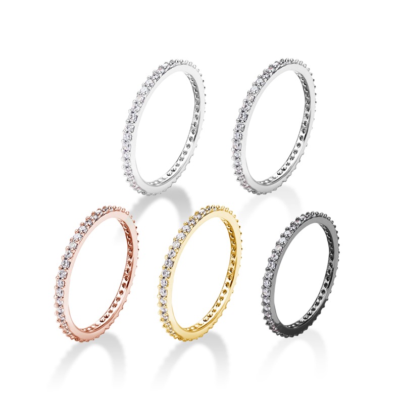 [TWICE サナ チェヨン 着用] MACIER 1mm ブロング セッティング テニス 指輪