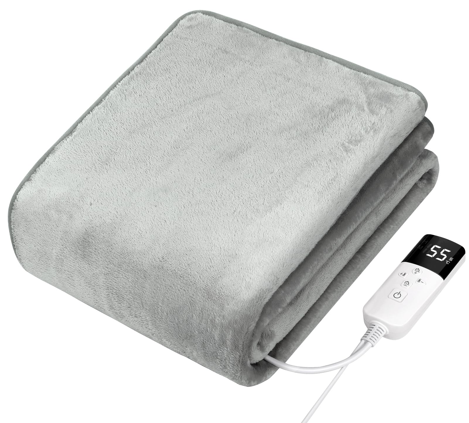 Aliliy 電気毛布 敷き ホットカーペット 160x80cm【ズレ防止 自動恒温運転で賢く節電 無段階温度調節 1-12H切タイマー】90W 速暖 省エネ 洗える ダニ退治 電気マット 厚手フラン
