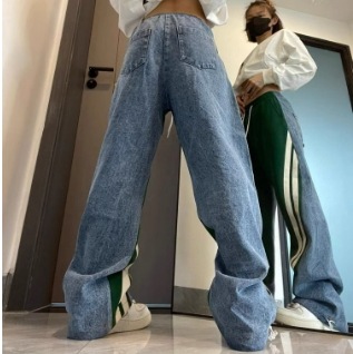 レディース ボトムス ストレートパンツ スウェットパンツ ロング タイト ストレート ストリート ポケット ハイウエスト デニム かわいい 大人可愛い カジュアル おしゃれ かっこいい ガーリー